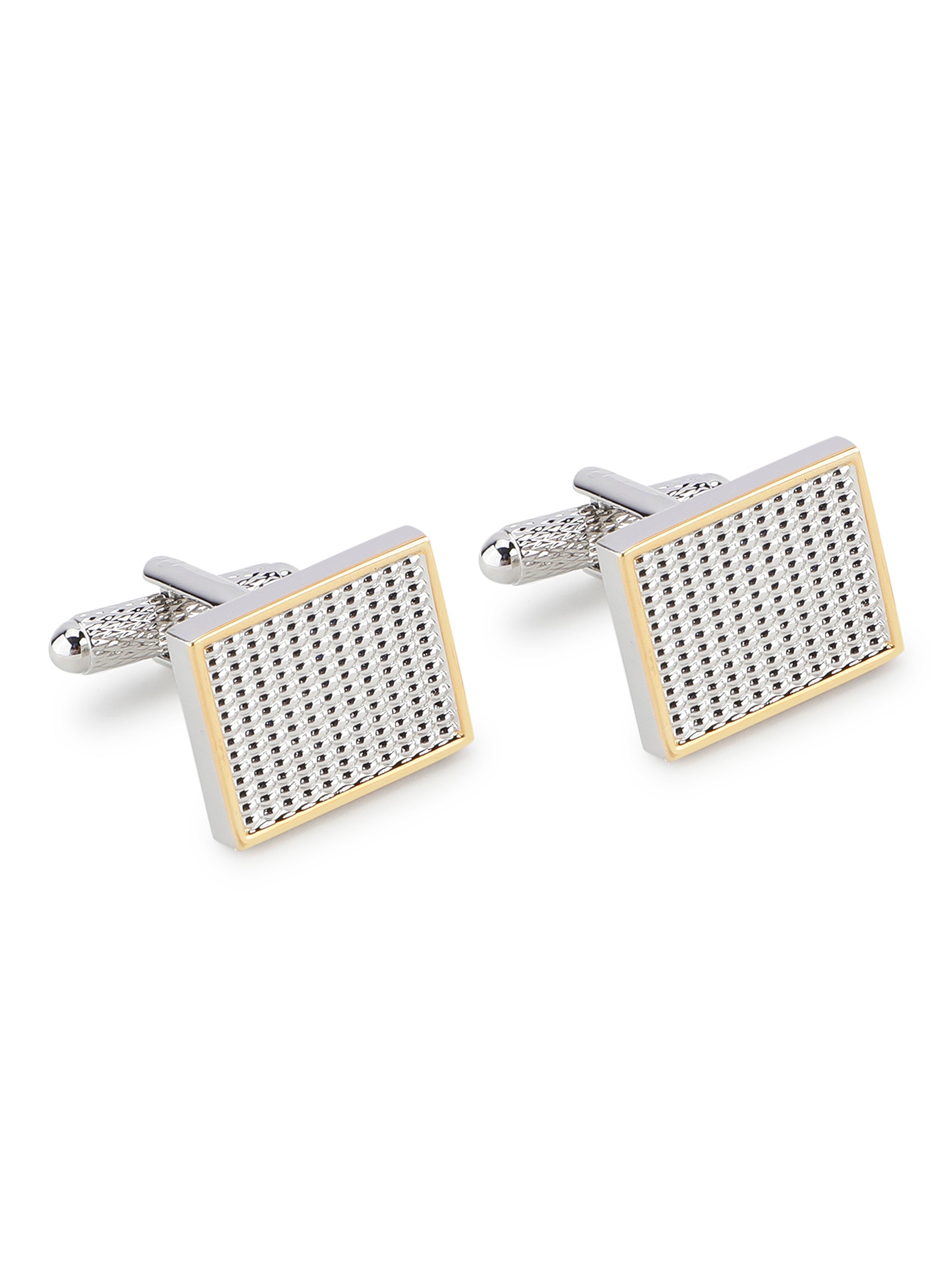 Silver & Gold Textured Cufflink