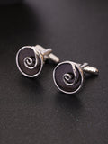 Alvaro Castagnino Black & Silver Coloured Cufflink for Men