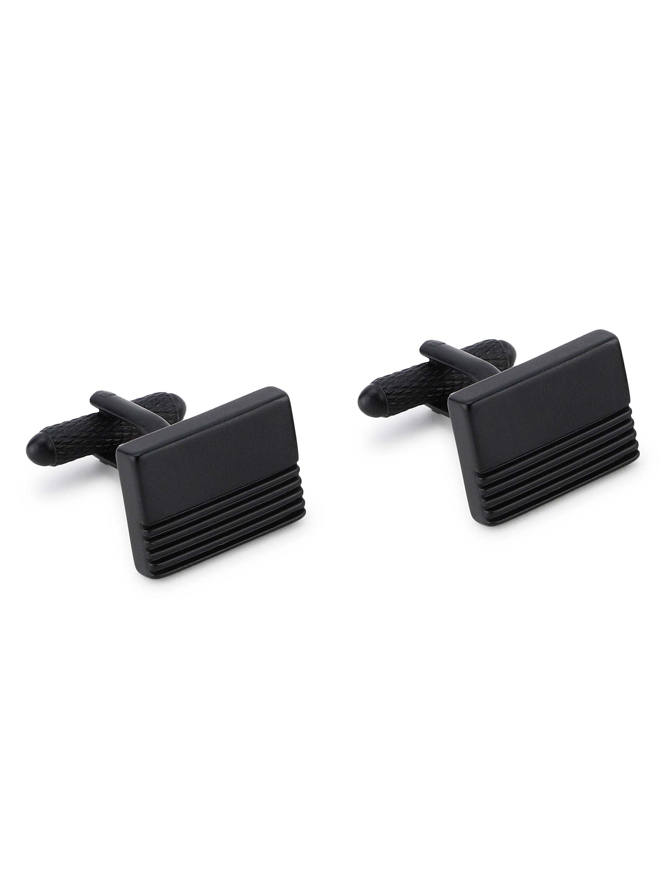 Matte Black Rectangular Cufflink