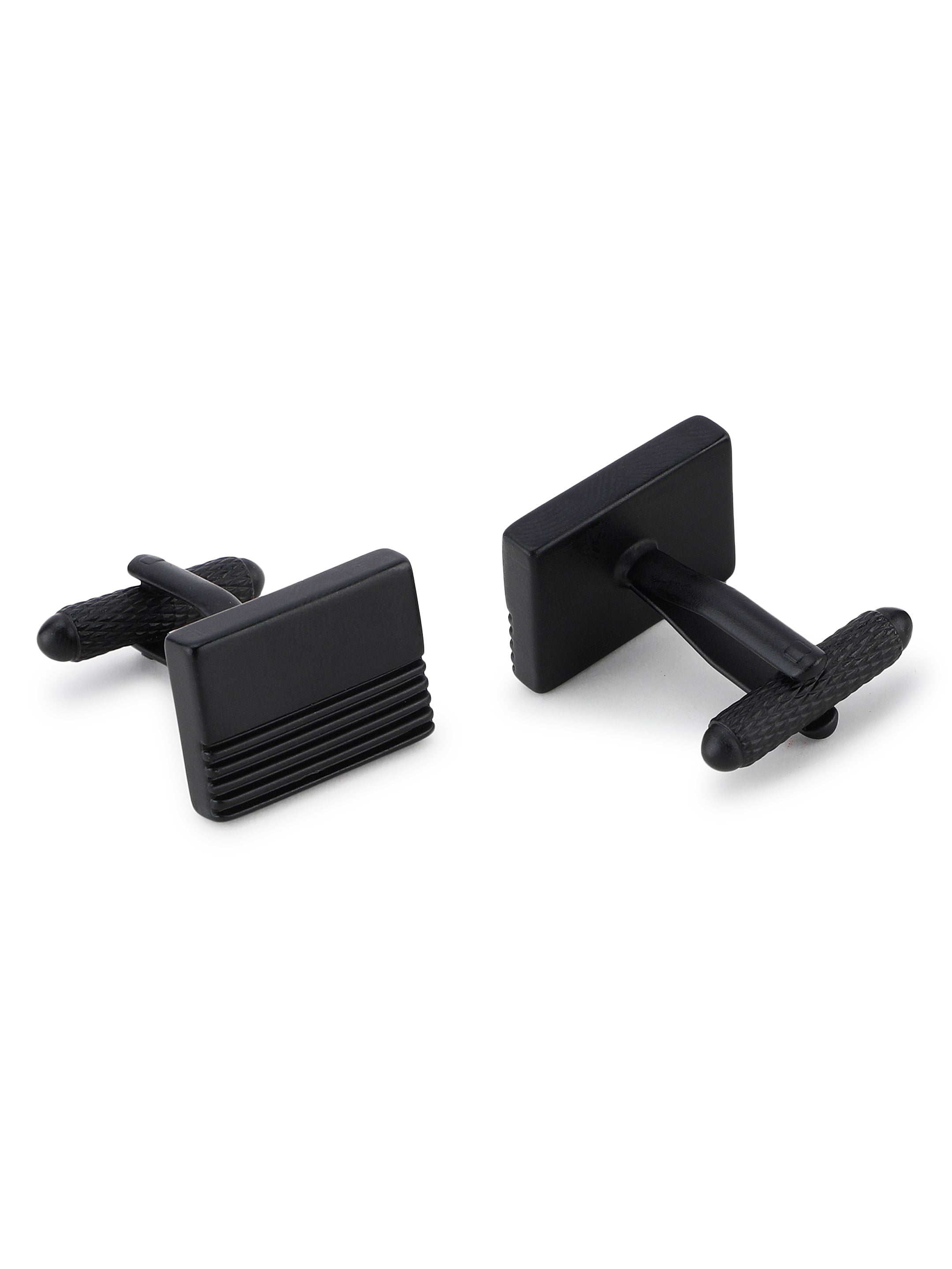 Matte Black Rectangular Cufflink