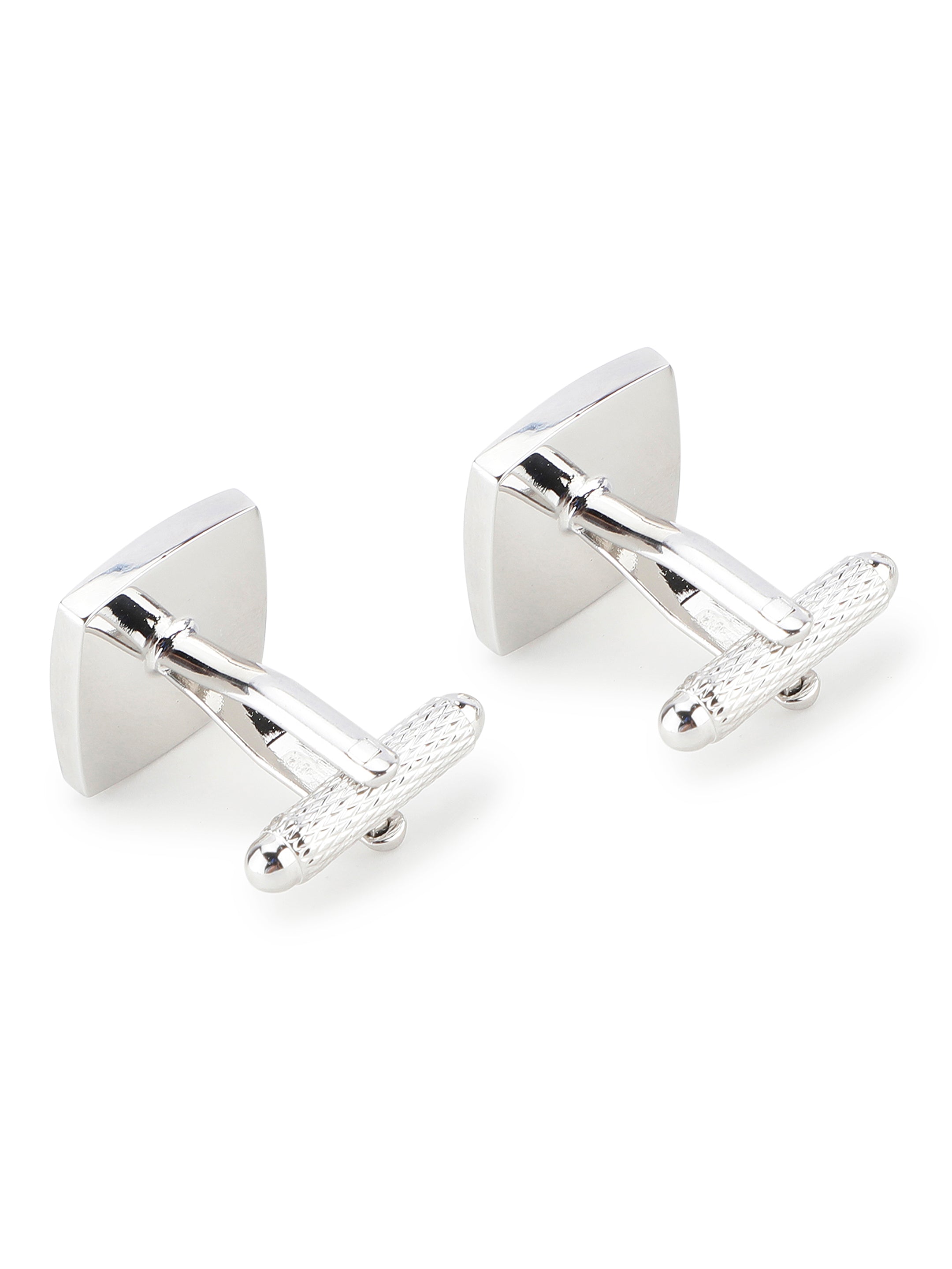 Silver & Blue Enamel Square Cufflink