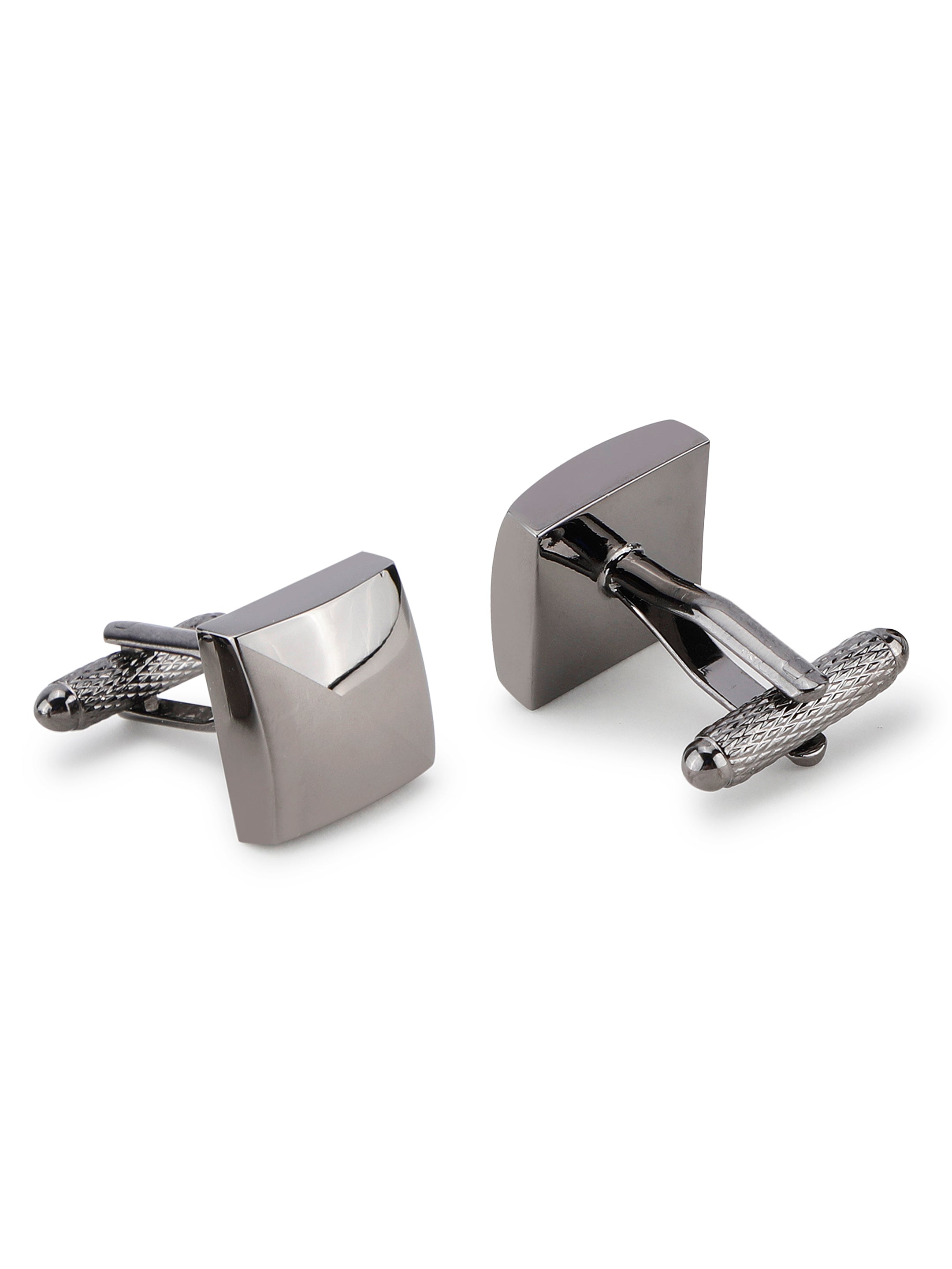 Gunmetal Faceted Square Cufflink
