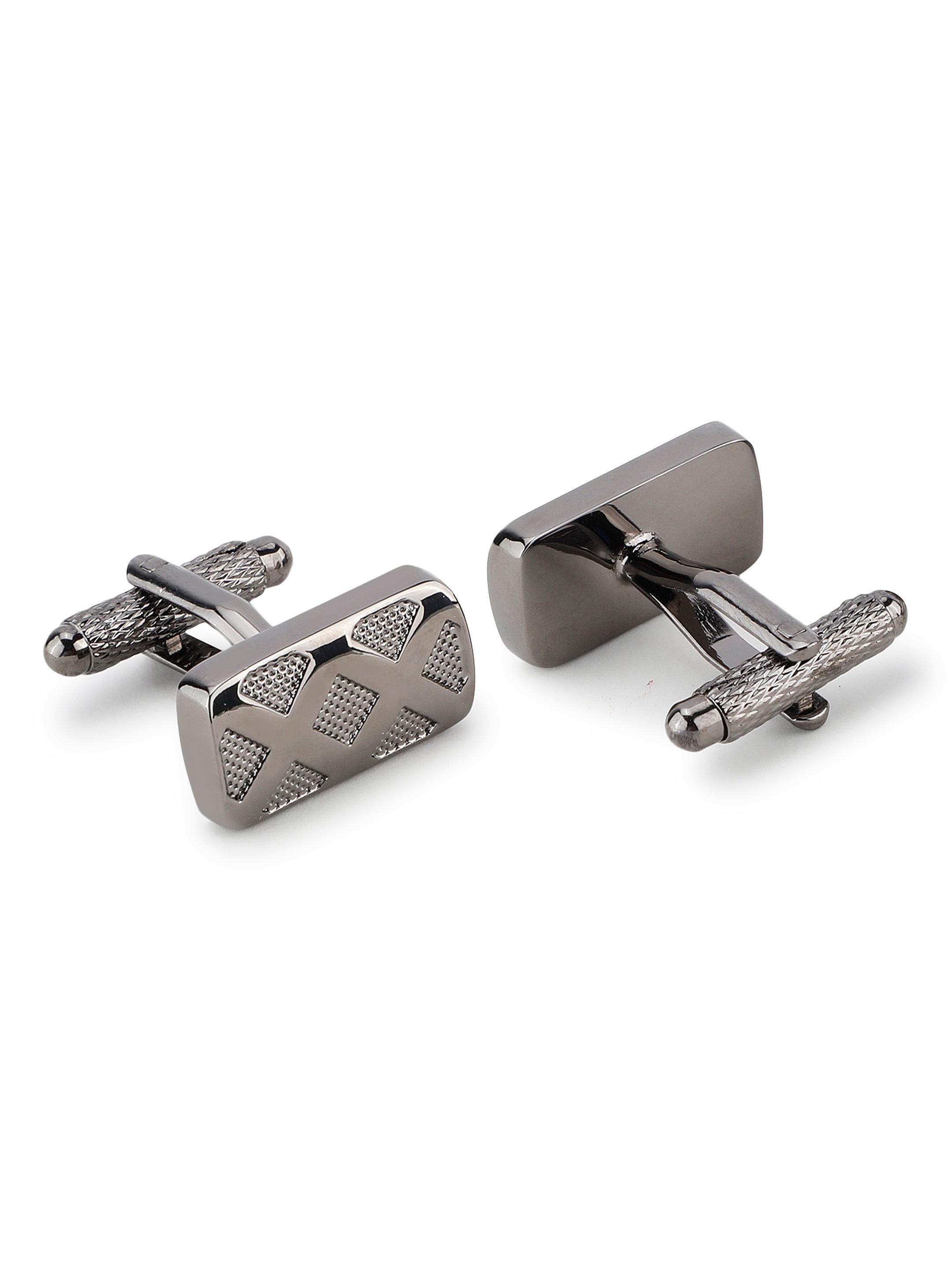 Gunmetal Geometric Cufflink