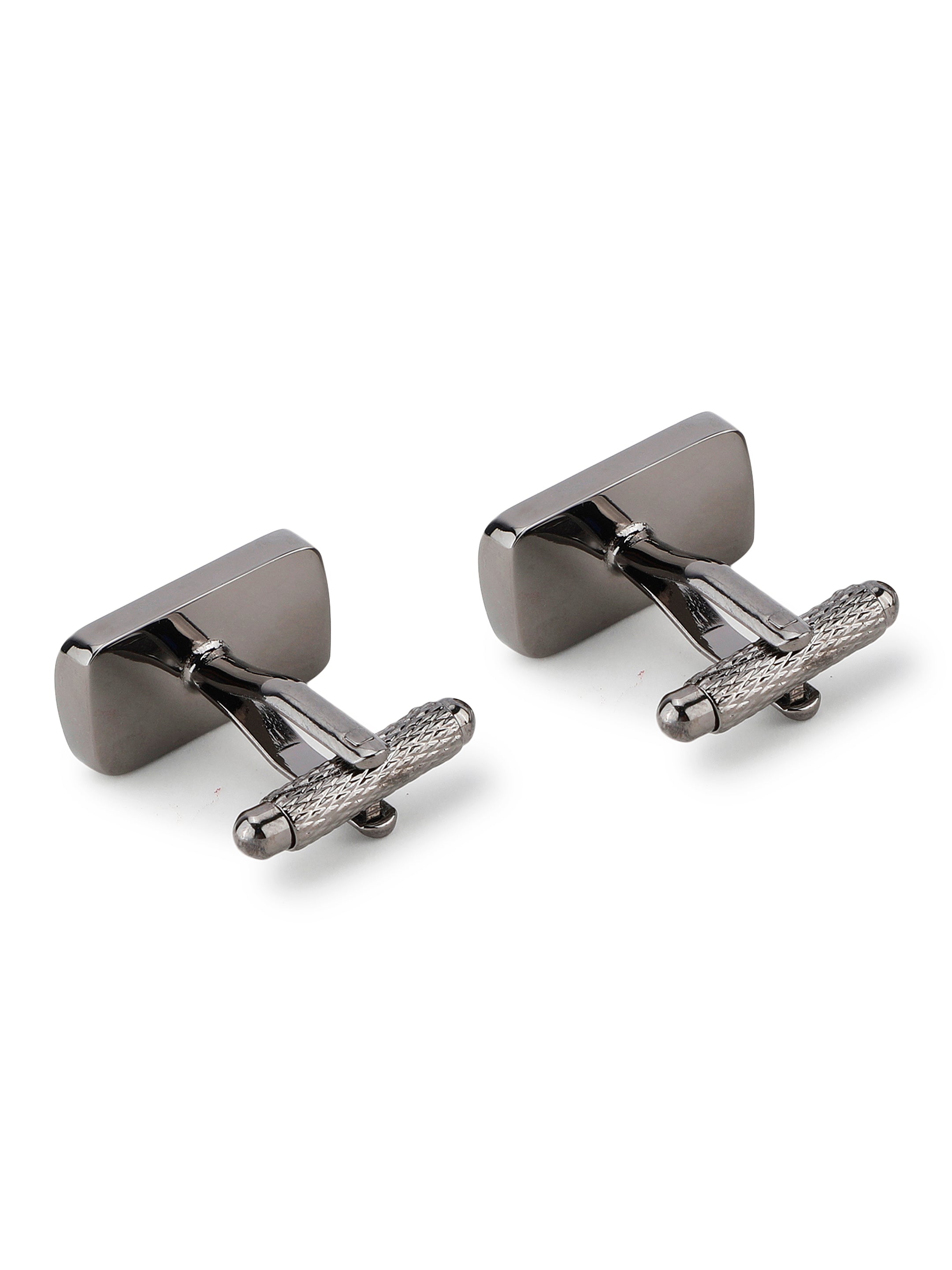 Gunmetal Geometric Cufflink