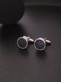 Alvaro Castagnino Black & Silver Coloured Cufflink for Men