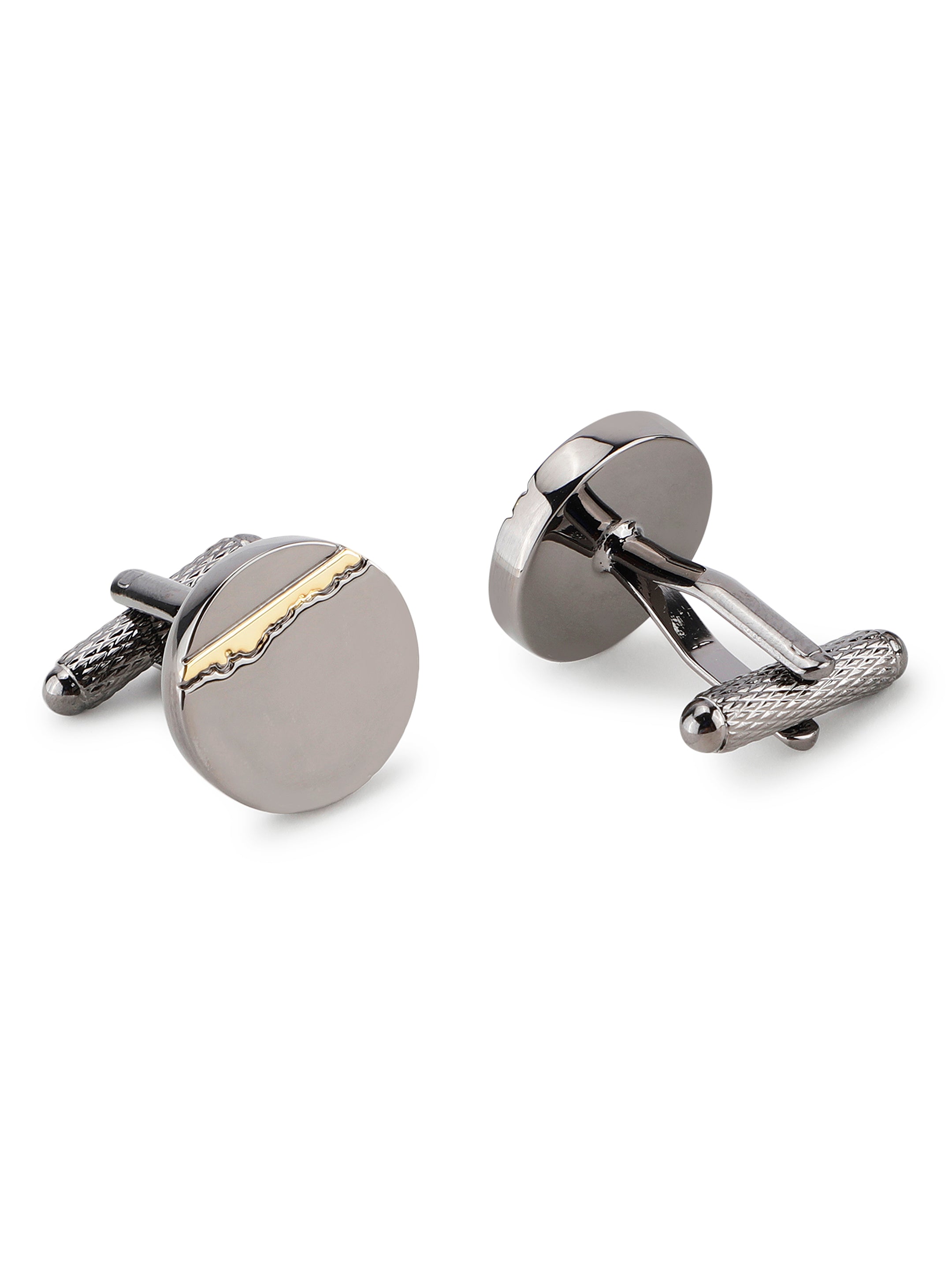 Alvaro Castagnino Grey & Gold Coloured Cufflink for Men
