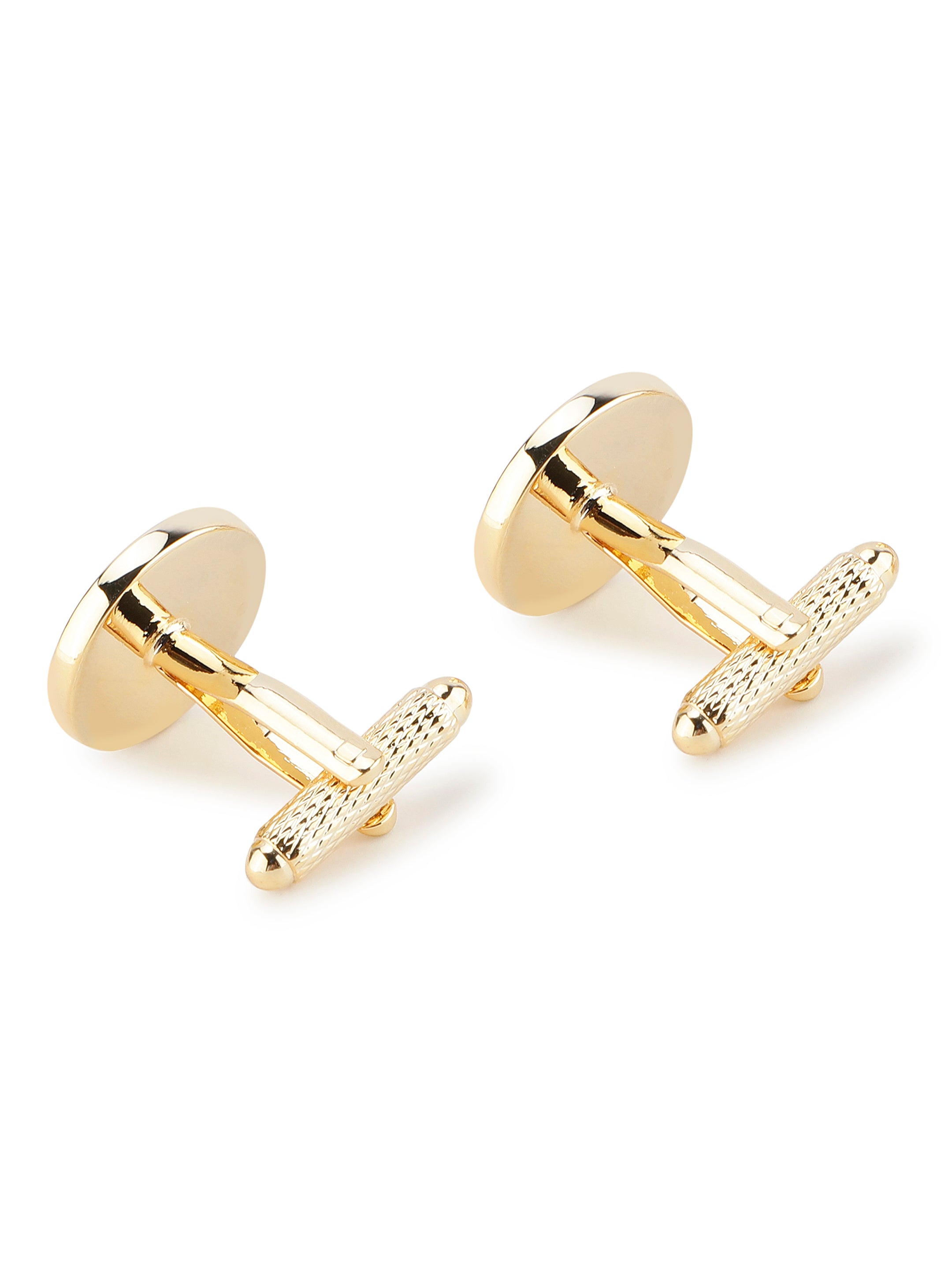Gold Red Enamel Cufflink