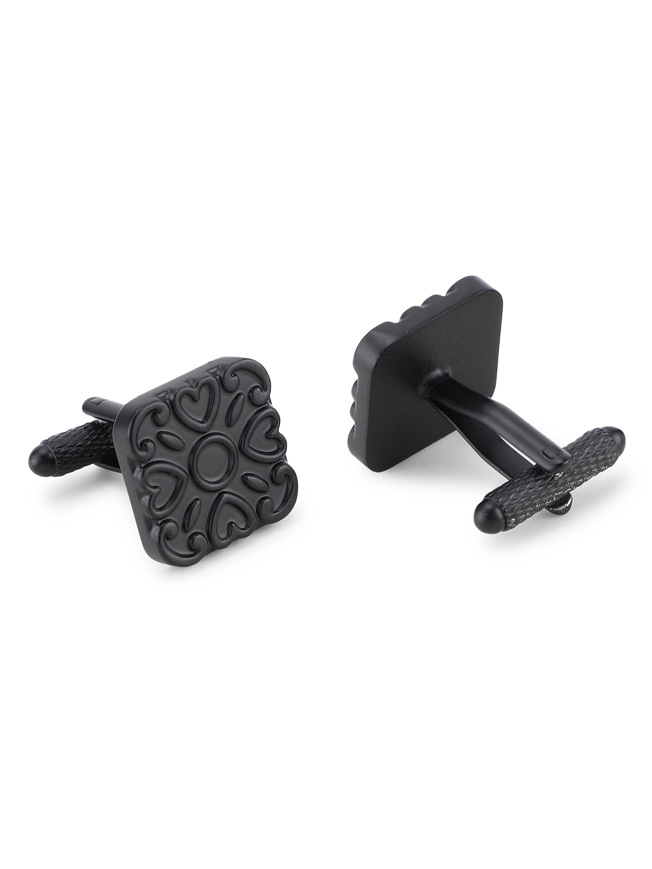 Black Heart Pattern Cufflink