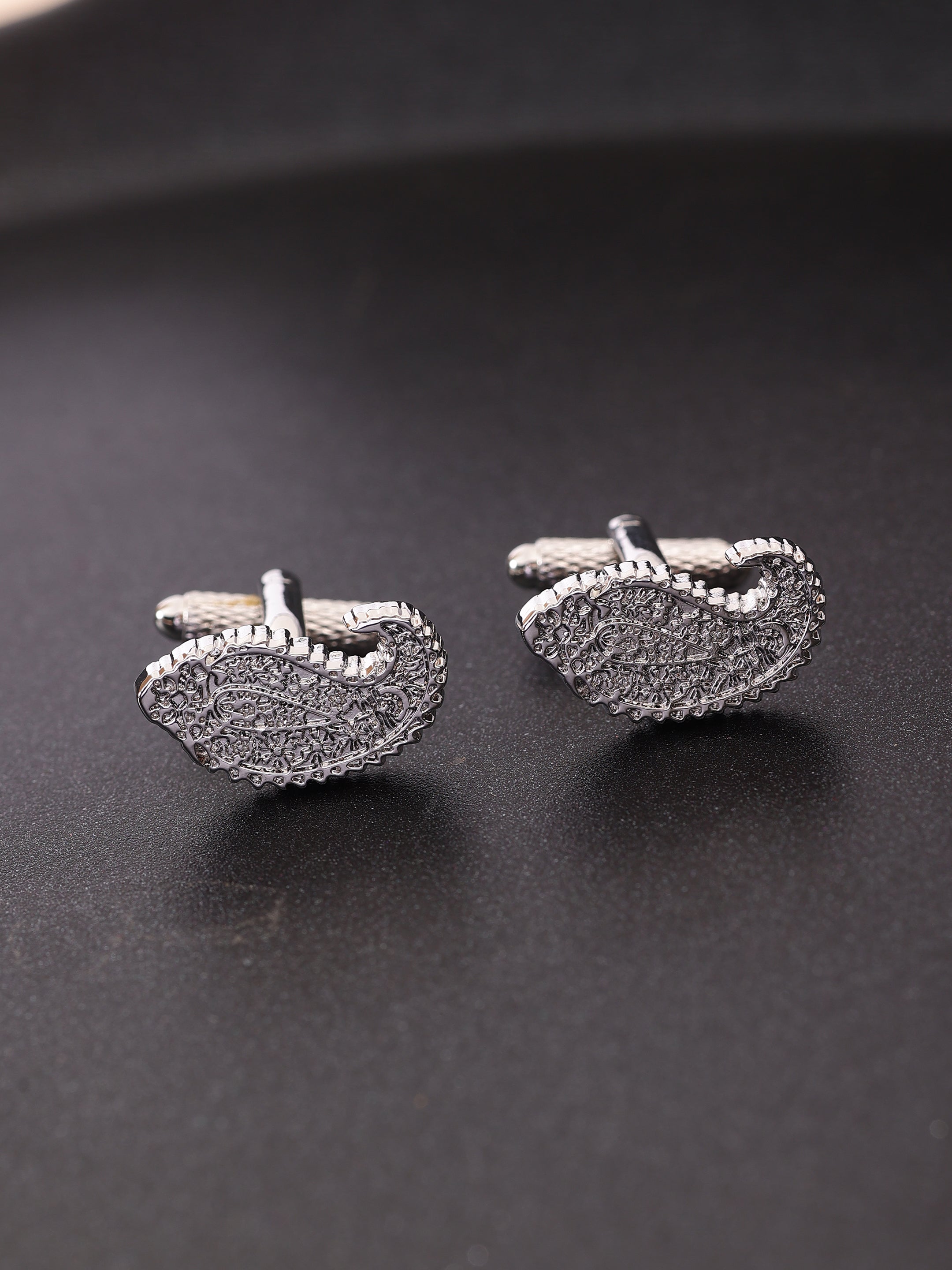 Silver Paisley Cufflink
