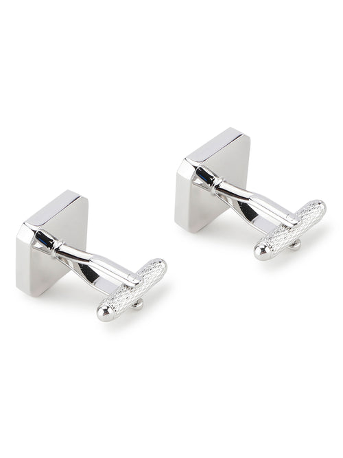 Alvaro Castagnino Black & Silver Coloured Cufflink for Men