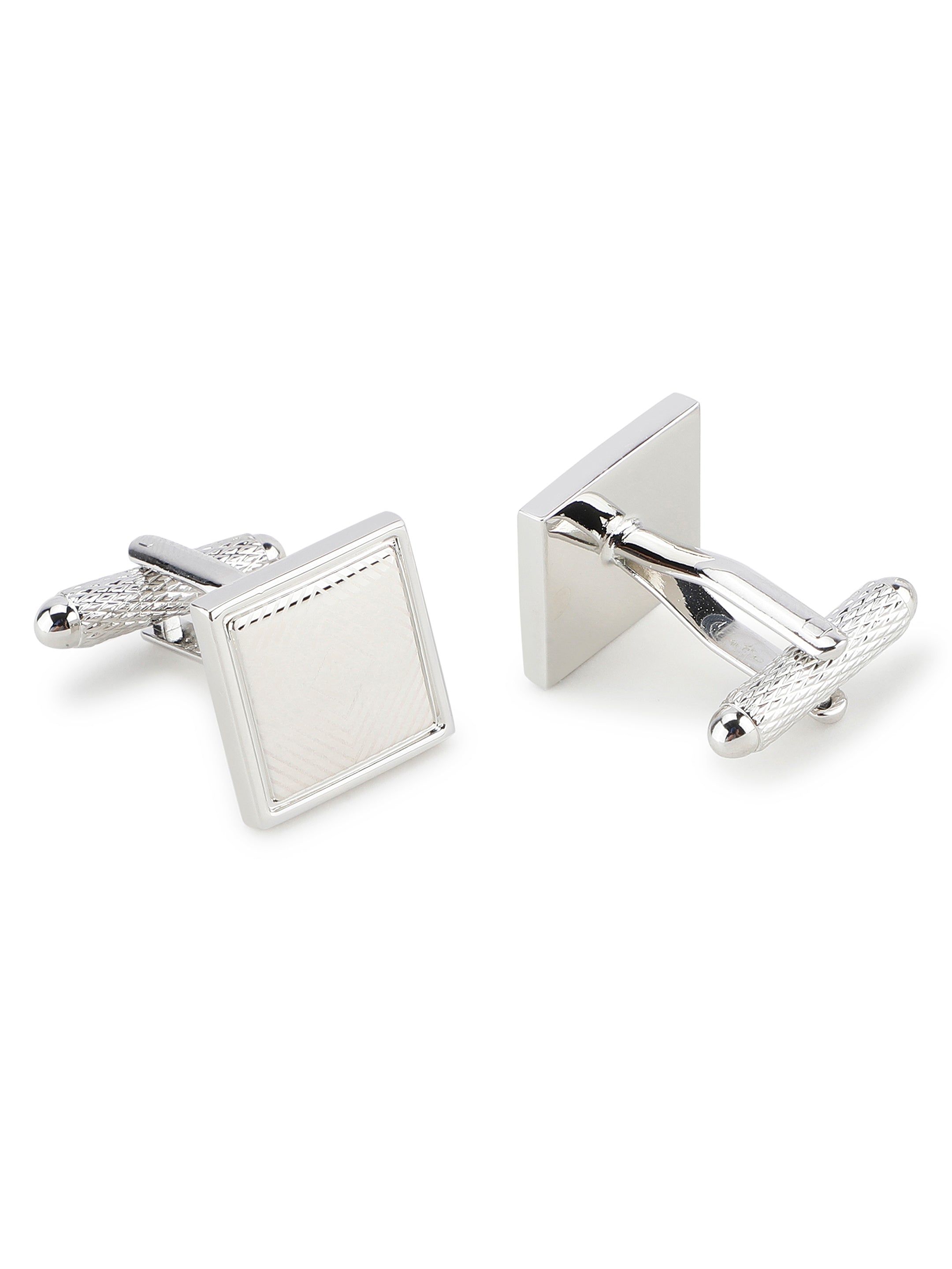 Square Engraved Designer Cufflink