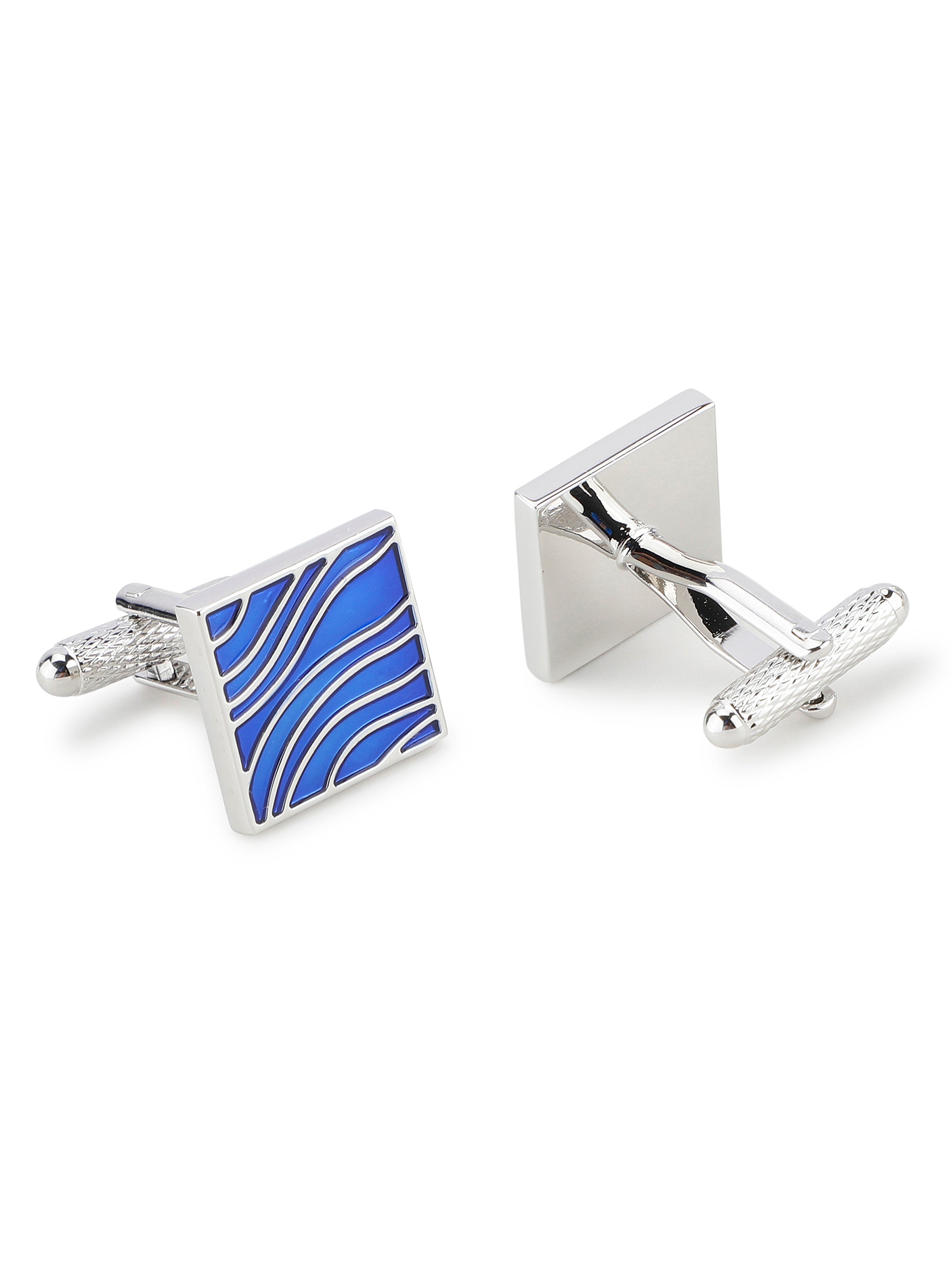 Alvaro Castagnino Blue & Silver Coloured Cufflink for Men