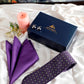 Alvaro Castagnino Men Purple & White Set Of 3 Accessory Gift Set