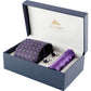 Alvaro Castagnino Men Purple & White Set Of 3 Accessory Gift Set