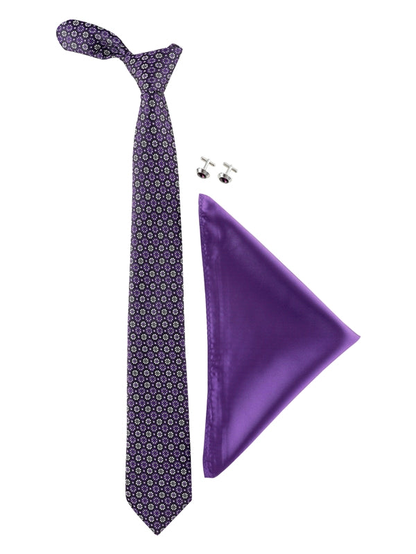 Alvaro Castagnino Men Purple & White Set Of 3 Accessory Gift Set
