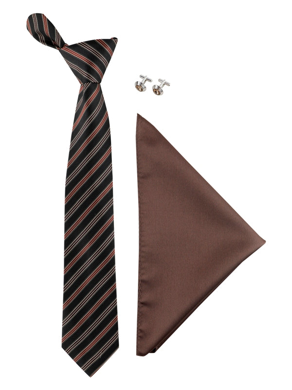 Alvaro Castagnino Men Black & Brown Set Of 3 Accessory Gift Set