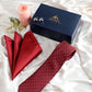 Alvaro Castagnino Men Maroon & Orange Set Of 3 Accessory Gift Set