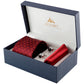 Alvaro Castagnino Men Maroon & Orange Set Of 3 Accessory Gift Set