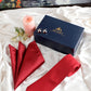 Alvaro Castagnino Men Maroon Set Of 3 Accessory Gift Set