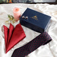 Alvaro Castagnino Men Blue & Maroon Set Of 3 Accessory Gift Set