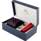 Alvaro Castagnino Men Blue & Maroon Set Of 3 Accessory Gift Set