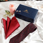 Alvaro Castagnino Men Black & Maroon Set Of 3 Accessory Gift Set
