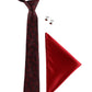Alvaro Castagnino Men Black & Maroon Set Of 3 Accessory Gift Set