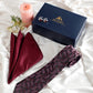 Alvaro Castagnino Men Black & Maroon Set Of 3 Accessory Gift Set