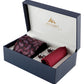 Alvaro Castagnino Men Black & Maroon Set Of 3 Accessory Gift Set