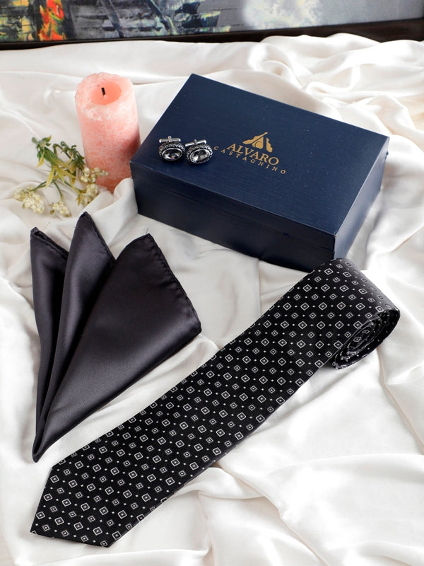 Alvaro Castagnino Men Black & White  Set Of 3 Accessory Gift Set