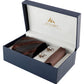 Alvaro Castagnino Men Brown & Black Set Of 3 Accessory Gift Set