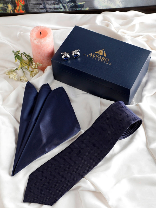 Alvaro Castagnino Men Blue Set Of 3 Accessory Gift Set