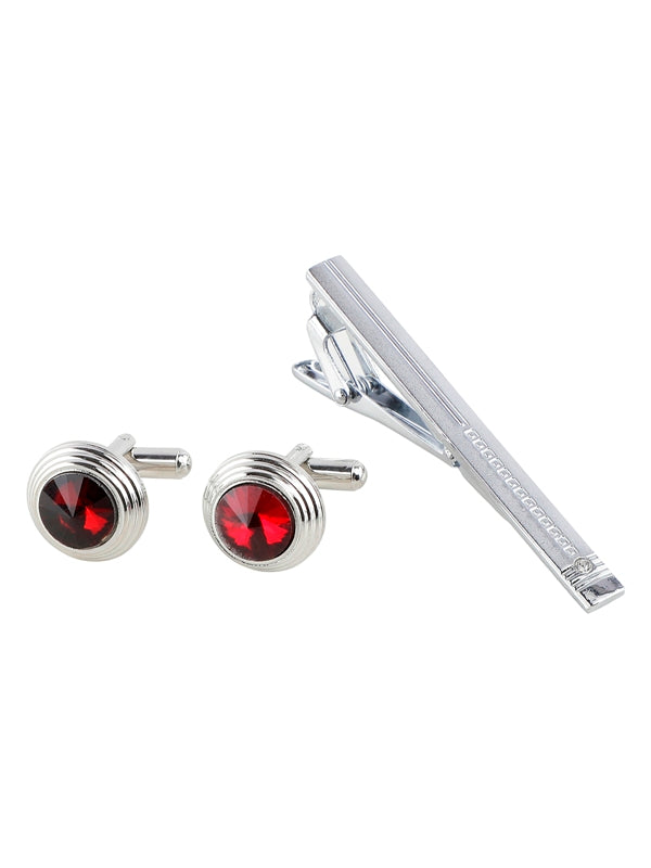 Alvaro Castagnino Men Black & Maroon Set Of 4 Accessory Gift Set