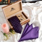 Alvaro Castagnino Men Black & Purple Set Of 4 Accessory Gift Set