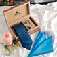 Alvaro Castagnino Men Blue & White Set Of 4 Accessory Gift Set