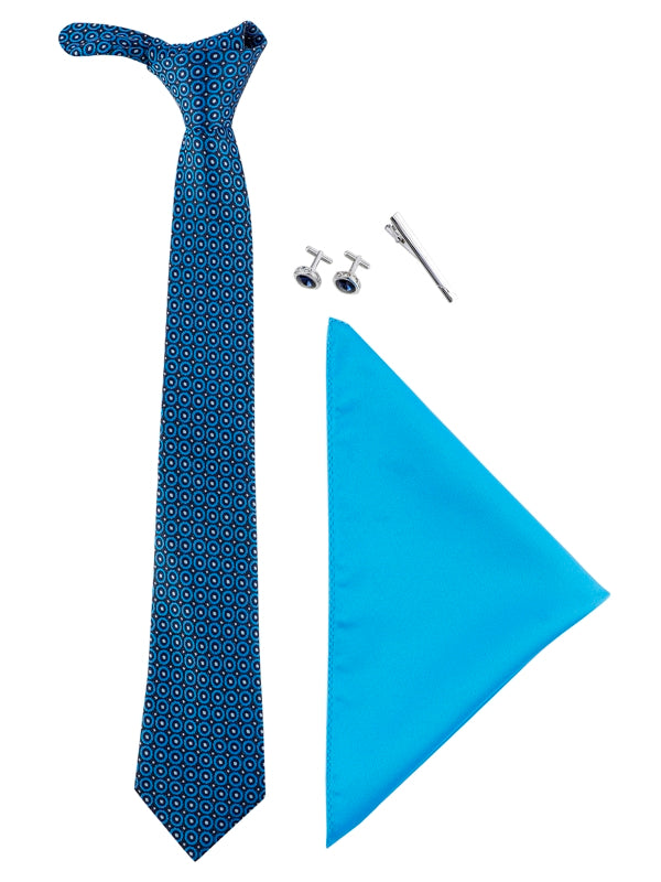 Alvaro Castagnino Men Blue & White Set Of 4 Accessory Gift Set