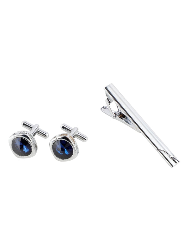 Alvaro Castagnino Men Blue & White Set Of 4 Accessory Gift Set