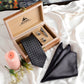 Alvaro Castagnino Men Black & Grey Set Of 4 Accessory Gift Set