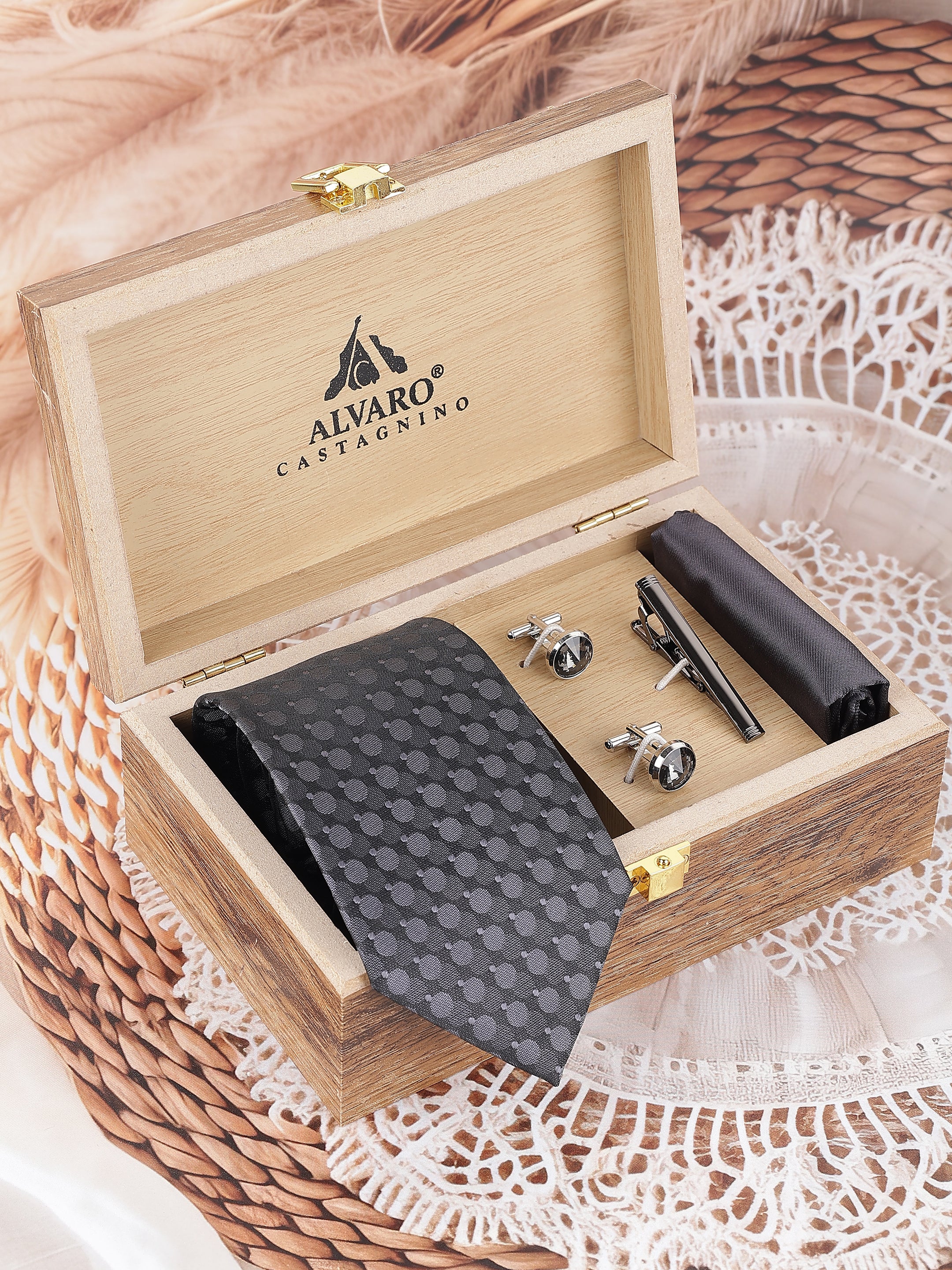 Black Textured  Gift Set