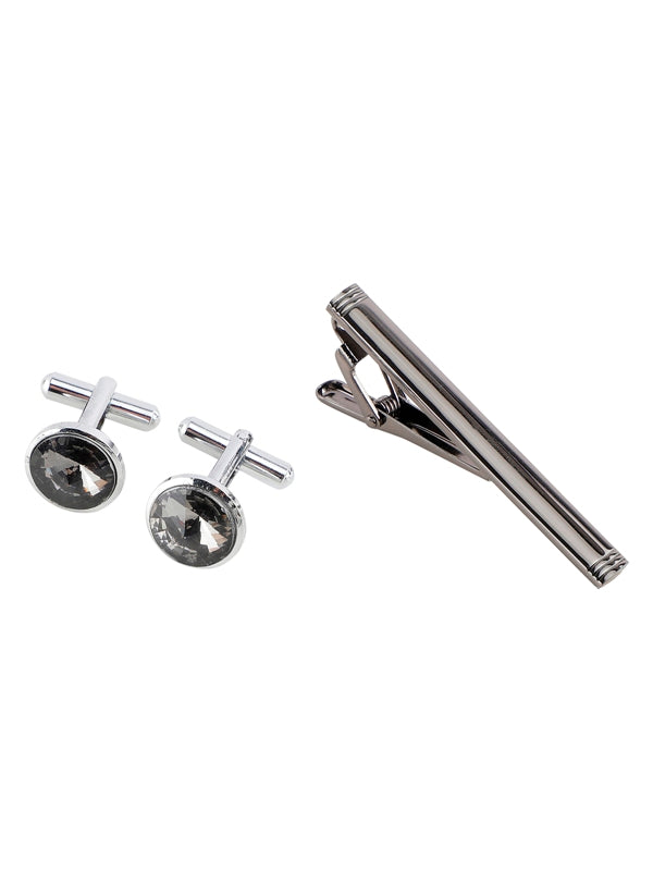 Alvaro Castagnino Men Black & Grey Set Of 4 Accessory Gift Set