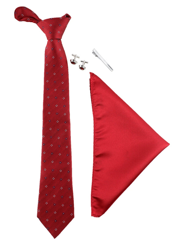 Alvaro Castagnino Men Maroon Set Of 4 Accessory Gift Set