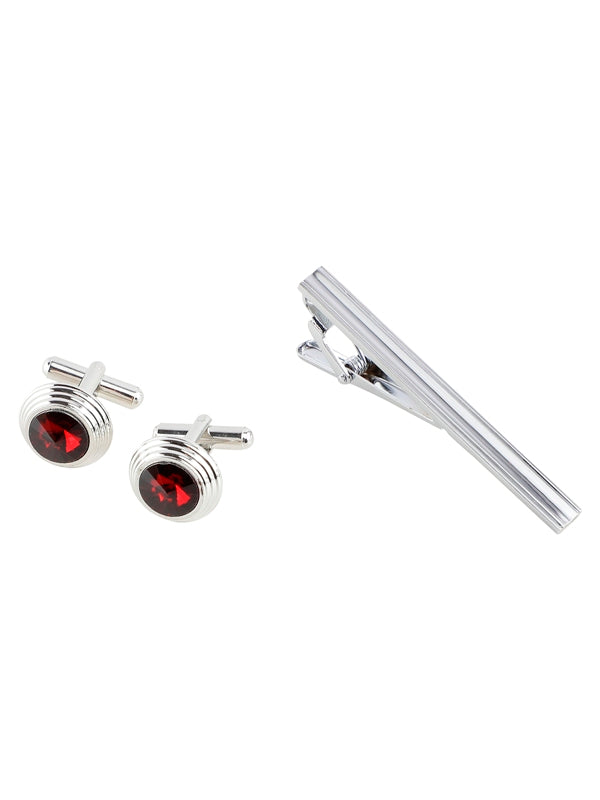 Alvaro Castagnino Men Maroon Set Of 4 Accessory Gift Set