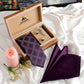Alvaro Castagnino Men Purple Set Of 4 Accessory Gift Set