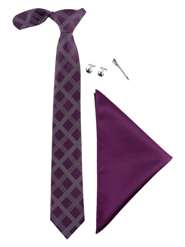 Alvaro Castagnino Men Purple Set Of 4 Accessory Gift Set