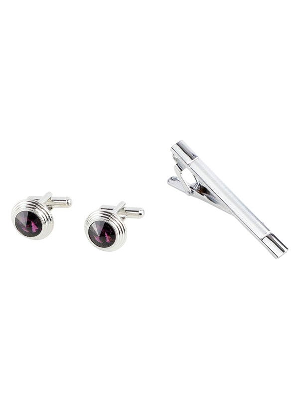 Alvaro Castagnino Men Purple Set Of 4 Accessory Gift Set