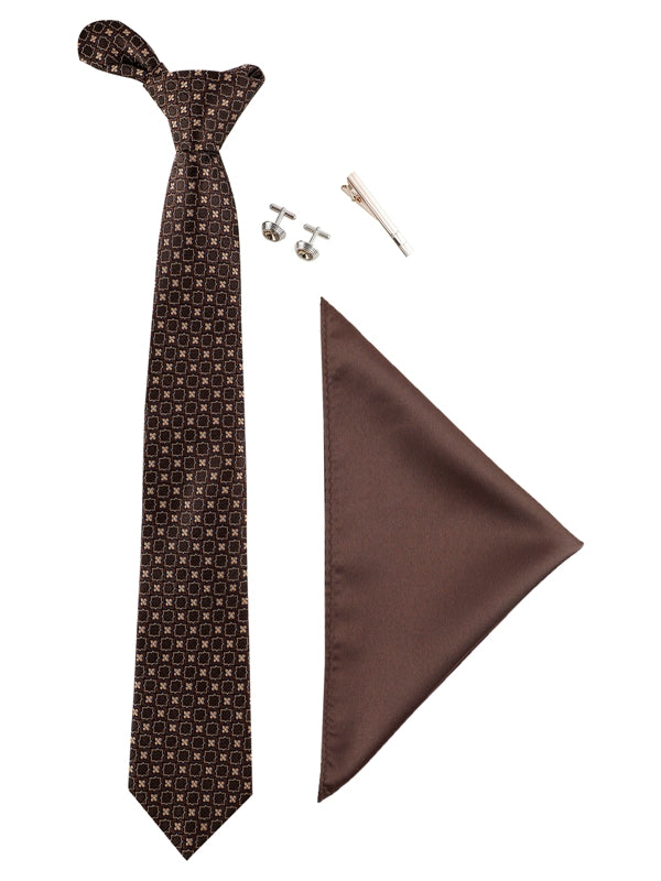 Alvaro Castagnino Men Brown Set Of 4 Accessory Gift Set