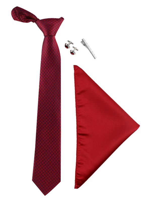 Alvaro Castagnino Men Maroon Set Of 4 Accessory Gift Set