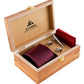 Alvaro Castagnino Men Maroon Set Of 4 Accessory Gift Set