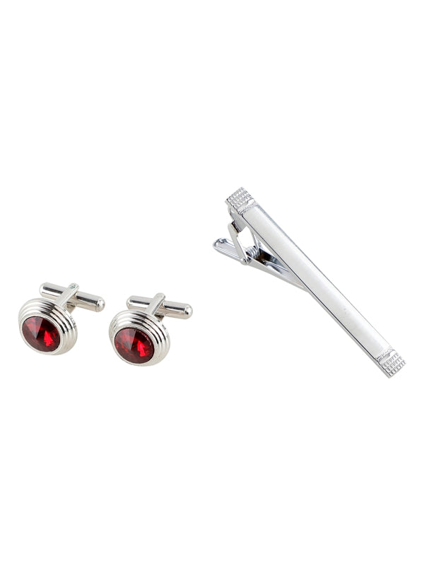 Alvaro Castagnino Men Maroon Set Of 4 Accessory Gift Set