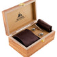 Alvaro Castagnino Men Brown Set Of 4 Accessory Gift Set